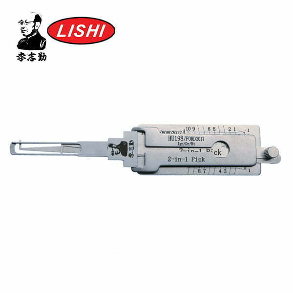 Original Lishi – Ford 2017 / HU198 / New Keyway 2-in-1 / Pick & Decoder / Anti Glare