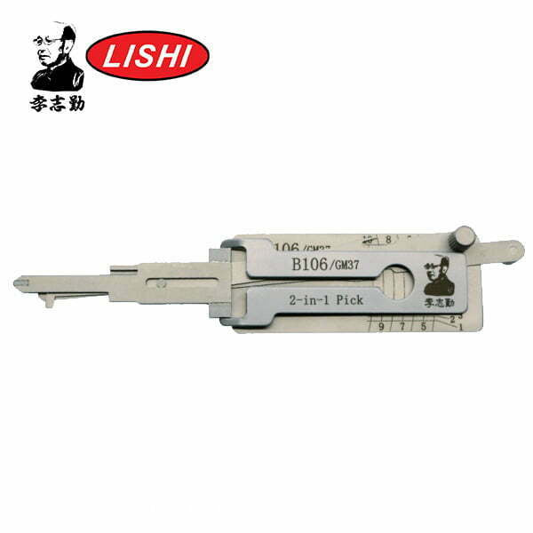 Original lishi – GM37 / B106 / GM / 2-In-1 Pick & Decoder / Door & Trunk (Non-Warded) / Anti Glare