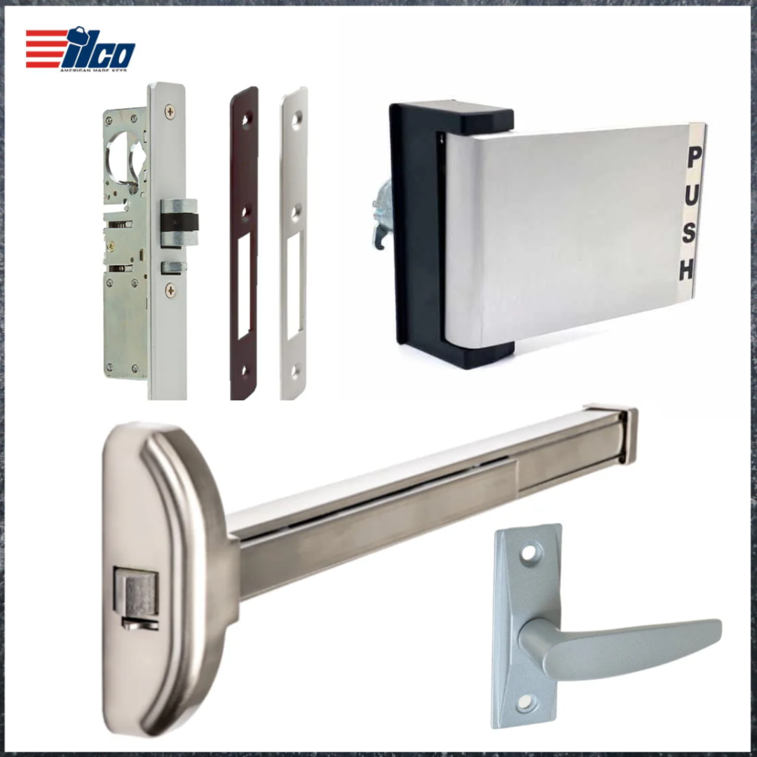 Panic Bar Hardware + Latches + Handles + Faceplates