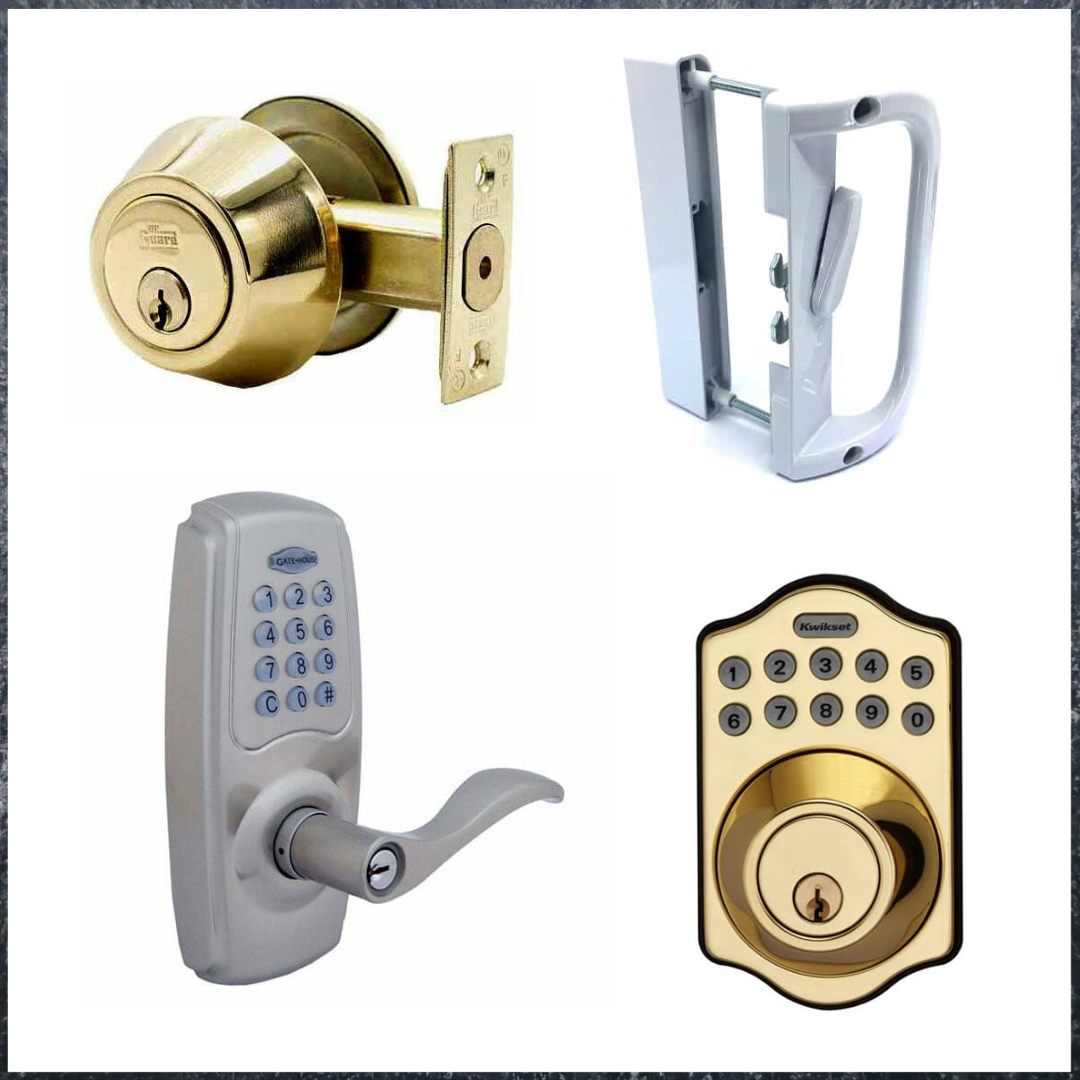 Deadbolts + Electronic Locks + Sliding Patio Door Handles/Locks
