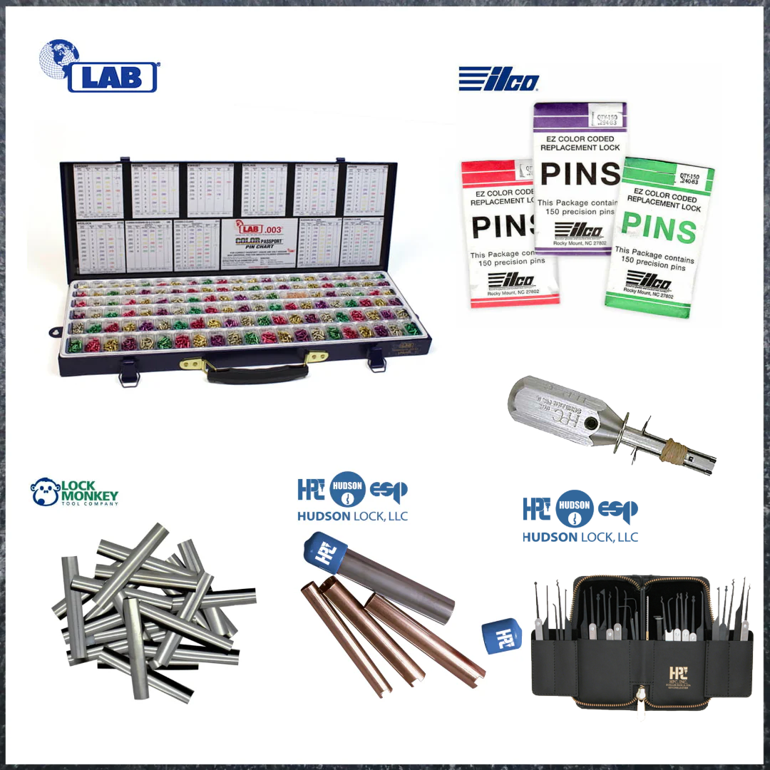 Pinning Kits + Pin Refills + Shims + Rekeying Tools + Pick Tools + Accessories