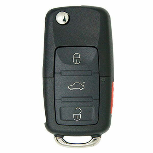 2002-2006 Volkswagen / 4-Button Remote Flip Key / FCC ID: 1J0959753AM (Aftermarket)