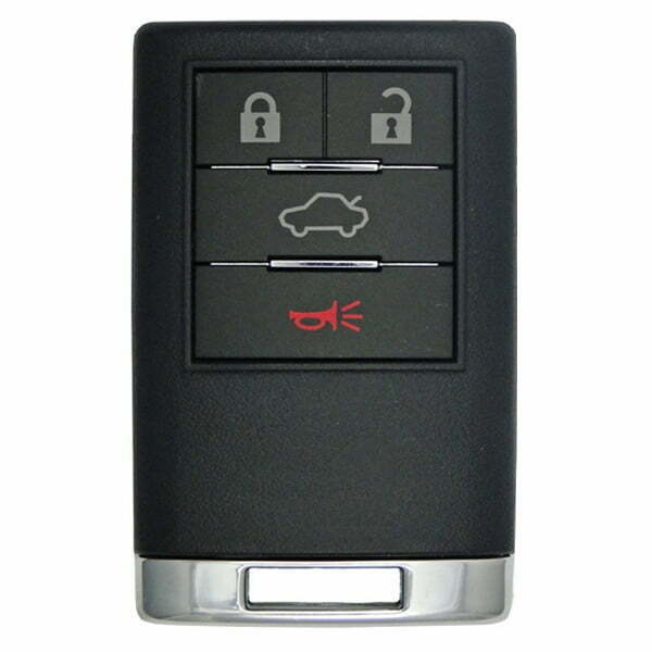 2008-2013 Cadillac CTS DTS / 4-Button Keyless Entry Remote / PN: 22889449 / OUC6000066 (Aftermarket)