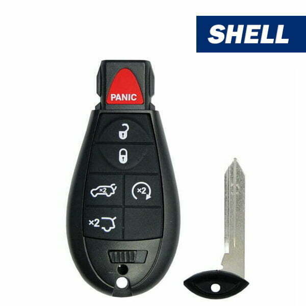 2008-2019 Chrysler Dodge Jeep VW / 6-Button Fobik Key Shell for IYZ-C01C (Aftermarket)