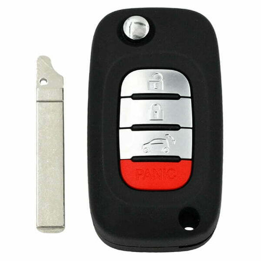 2015-2017 Smart ForTwo / 4-Button Flip Key / FCC ID: CWTWB1G767 (Aftermarket)