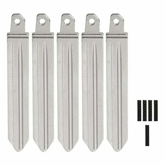 5-Pack Hyundai / Kia HYN14R Flip Key Blade w/ Roll Pins for OEM Remotes