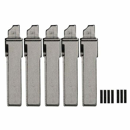 5-Pack VW HU66 Flip Key Blade w/ Roll Pins for OEM Remotes