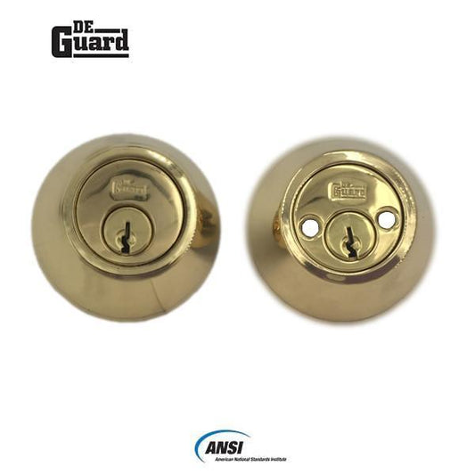 Heavy Duty Double Cylinder Deadbolt Lock – Polished Brass Finish