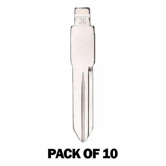 (Pack of 10) KEYDIY Key Blade – Buick Regal B102 – (#26) – For Xhorse / Keydiy Universal Remote Flip Keys