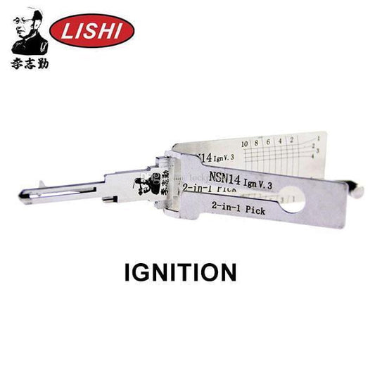 Original Lishi – Nissan / Infiniti / NSN14 / 2-in-1 / 10-Cut / Pick & Decoder / IGNITION / Anti Glare