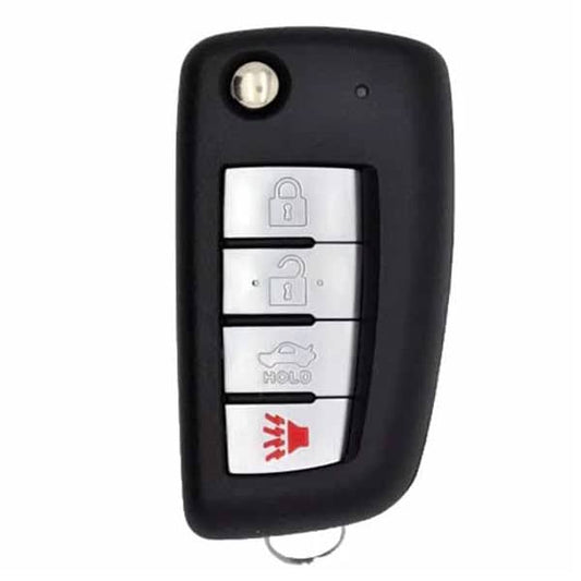 2002-2017 Nissan Infiniti / 4-Button Flip Key / NI04 / New Style / KBRASTU15 (Aftermarket)