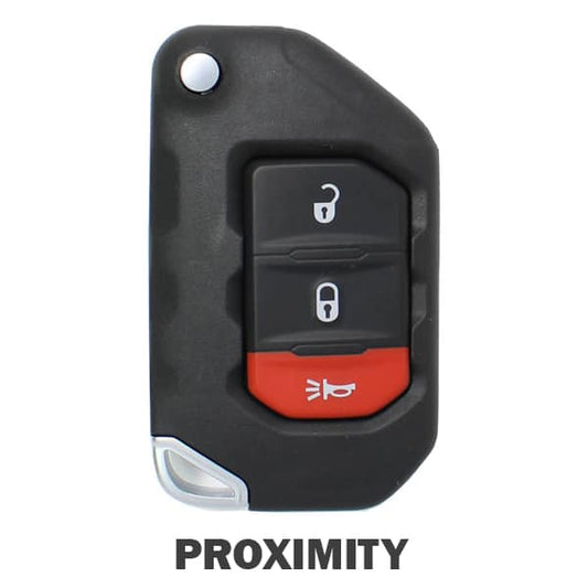 2018-2023 Jeep Wrangler Gladiator / 3-Button Flip Key / PN: 68416782AA / OHT1130261 (Aftermarket)