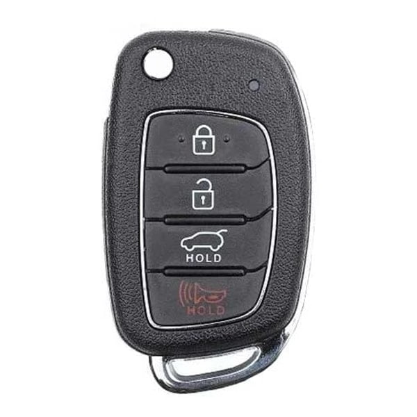 2016-2019 Hyundai Tucson / 4-Button Remote Flip Key / PN: 95430-D3010 / TQ8-RKE-4F25 / WITH CHIP (Aftermarket)
