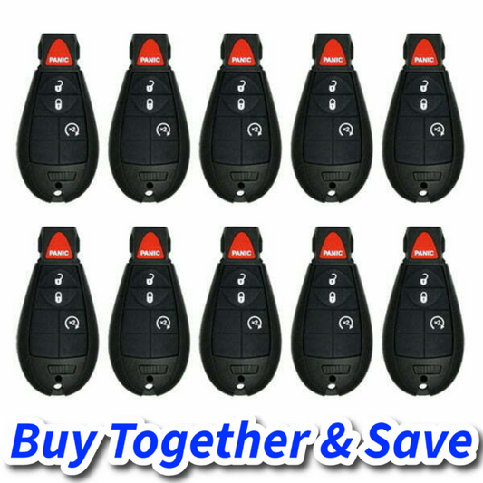 Bundle of 10 / 2014-2020 Jeep Cherokee / 4-Button Fobik / GQ4-53T (Aftermarket)