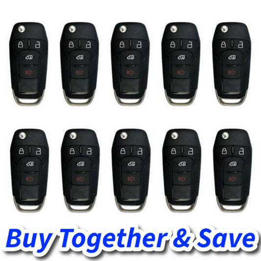 Bundle of 10 / 2019-2023 Ford Transit / 4-Button Flip Key / PN: 164-R8236 / N5F-A08TAA (Aftermarket)