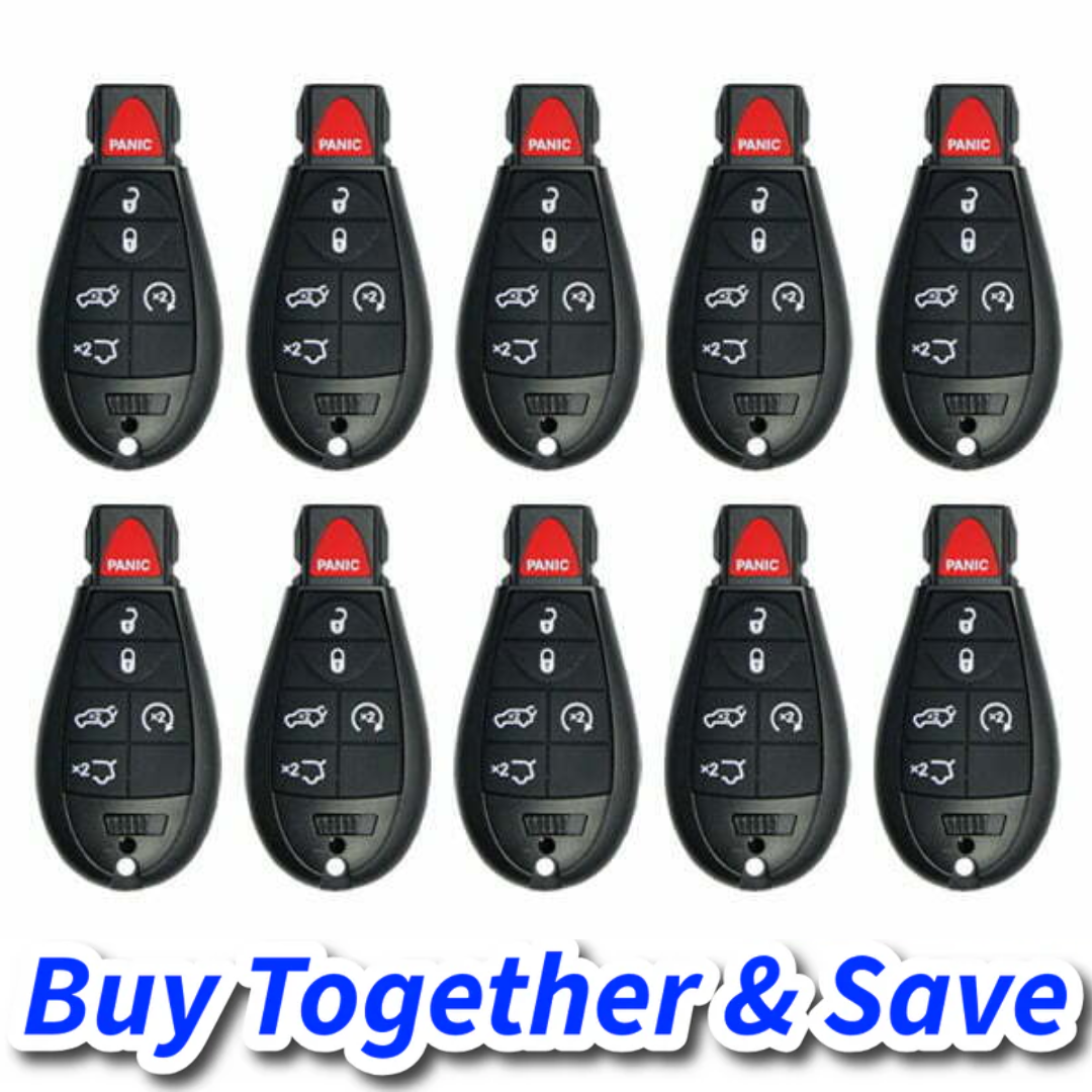Bundle of 10 / 2008-2012 Jeep / 6-Button Fobik Key / M3N5WY783X (Aftermarket)