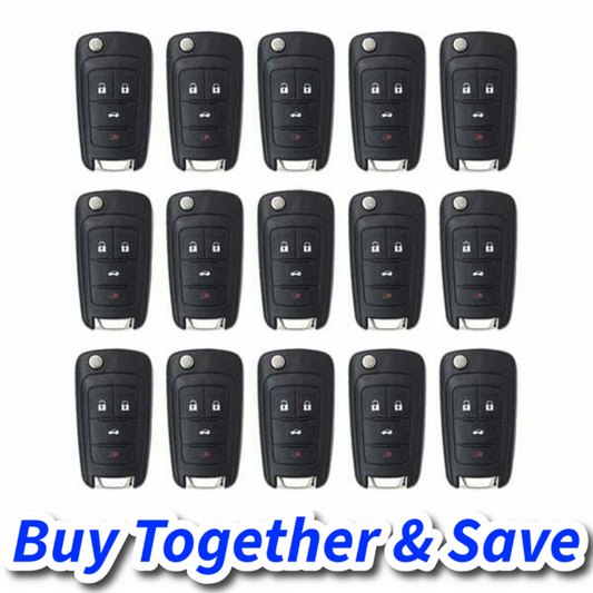 Bundle of 15 / 2010-2023 GM / 4-Button Flip Key / FCC ID: OHT01060512 (46 Chip) (Aftermarket)