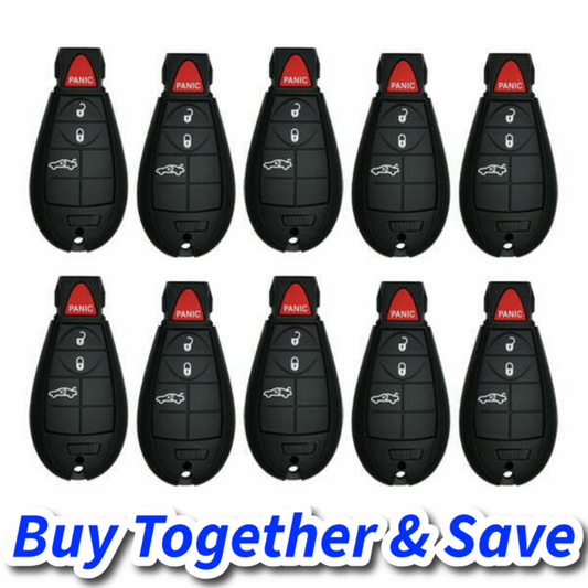 Bundle of 10 / 2008-2012 Chrysler Dodge / 4-Button Fobik Key / M3N5WY783X (Aftermarket)