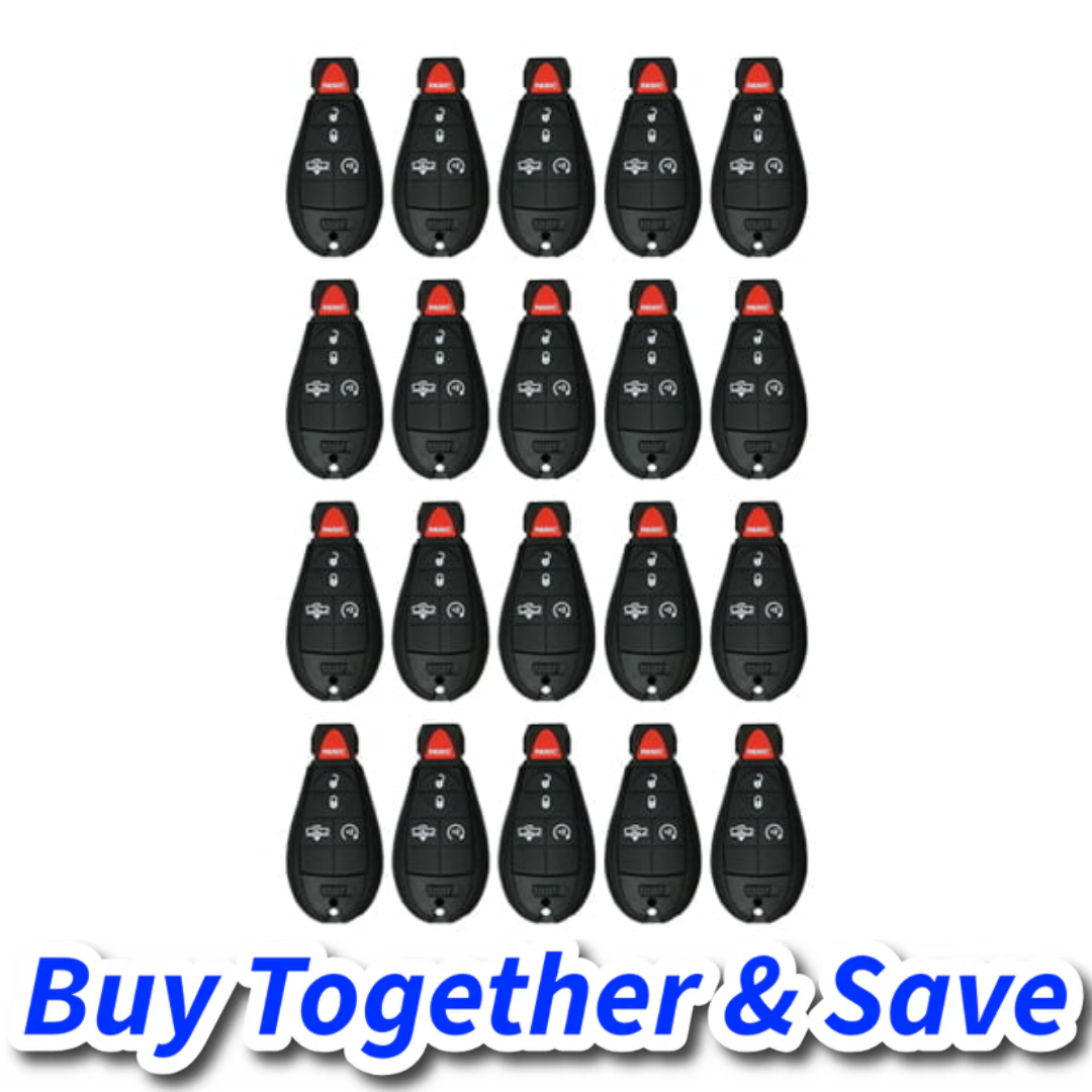 Bundle of 20 / 2013-2023 Dodge Ram / 5-Button Fobik Key / GQ4-53T (Aftermarket)