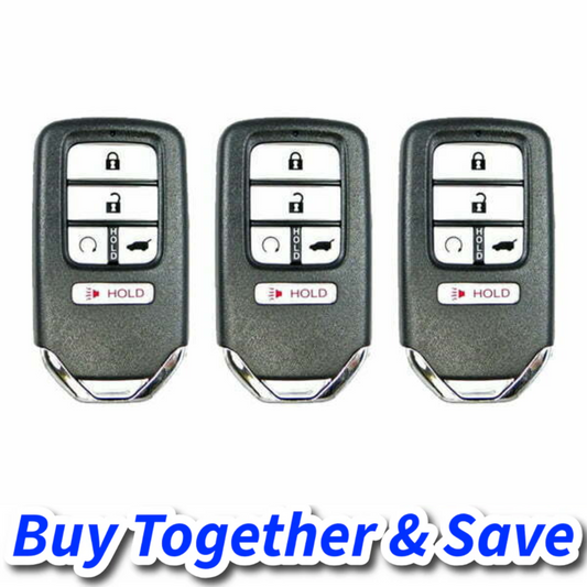 Bundle of 3 / 2016-2022 Honda Pilot CR-V Civic / 5-Button Smart Key w/ Hatch / KR5V2X V44 (Aftermarket)