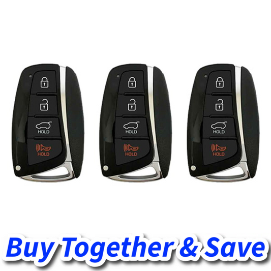 Bundle of 3 / 2013-2018 Hyundai Santa Fe / 4-Button Smart Key w/ Trunk / PN: 95440-4Z200 / SY5DMFNA04 (Aftermarket)