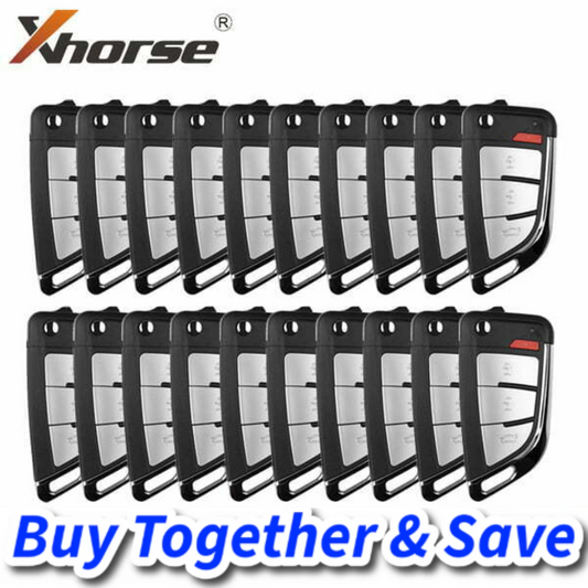 Bundle of 20 / Xhorse – Knife Style / 4-Button Universal Remote Flip Key for VVDI Key Tool (Wired)