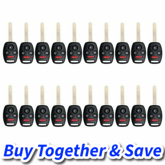 Bundle of 20 / 2008-2015 Honda Accord Pilot / 4-Button Remote Head Key / KR55WK49308 (Aftermarket)