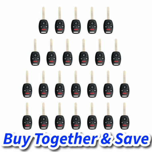 Bundle of 25 / 2006-2013 Acura / Honda Civic / 4-Button Remote Head Key / FCC ID: N5F-S0084A (Aftermarket)