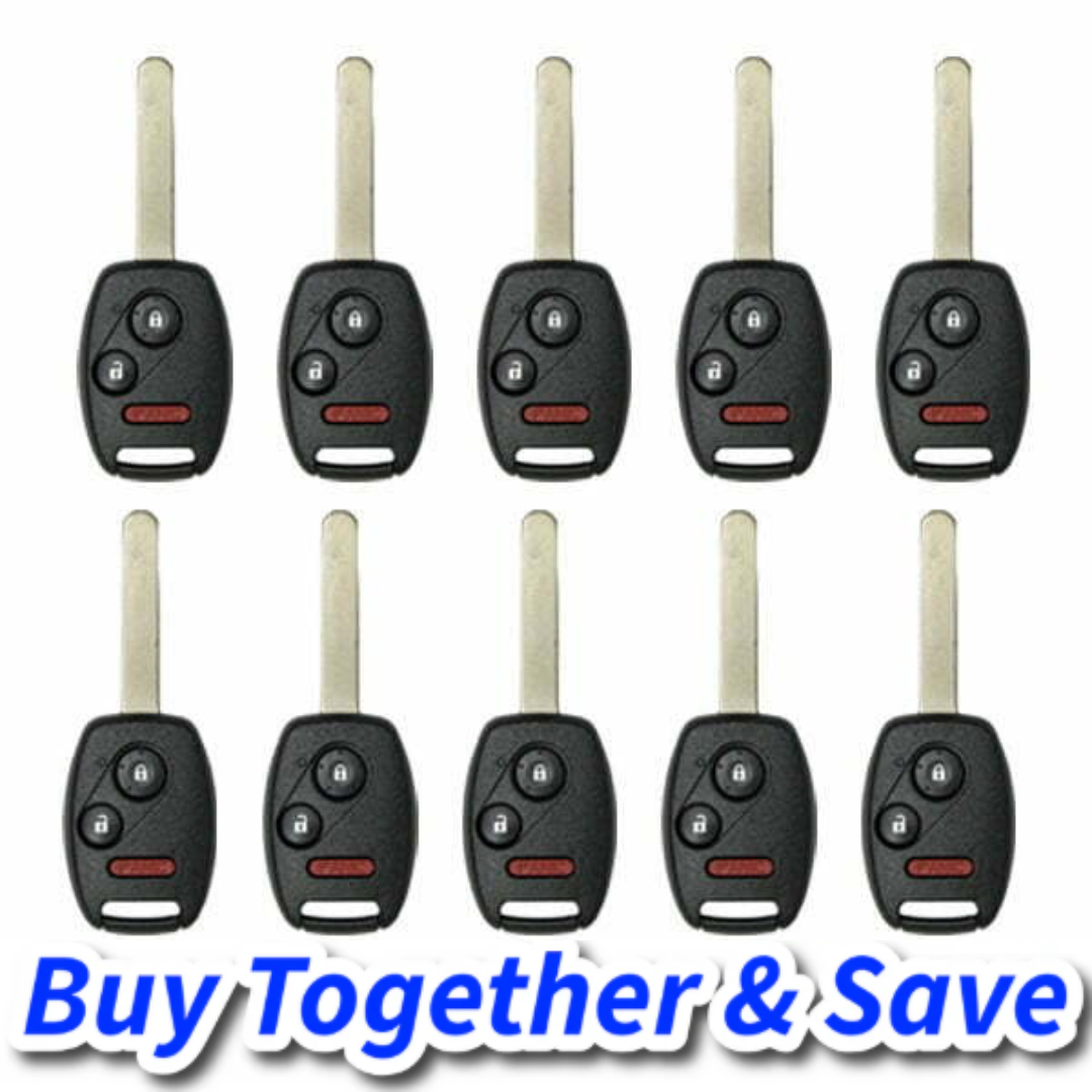 Bundle of 10 / 2005-2008 Honda Pilot / 3-Button Remote Head Key / CWTWB1U545 (Aftermarket)