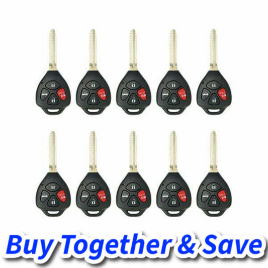 Bundle of 10 / Bundle 2007-2010 Toyota Camry Corolla / 4-Button Remote Head Key / 89070-06231 / HYQ12BBY (4D67 Chip) (Aftermarket)