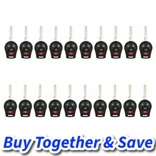 Bundle of 20 / 2003-2019 Nissan / 4-Button Remote Head Key / PN: H0561-3AA0B / CWTWB1U751 (Aftermarket)