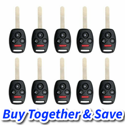 Bundle of 10 / 2003-2010 Honda Accord Element / 4-Button Remote Head Key / OUCG8D-380H-A (Aftermarket)