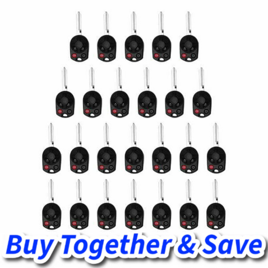 Bundle of 25 / 2006-2012 Ford / Mercury / Lincoln / 4-Button Remote Head Key / PN: 164-R7040 / OUCD6000022 / H75 / Chip 80 Bit (Aftermarket)