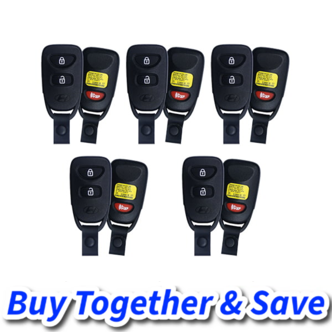 Bundle of 5 / 2014-2017 Hyundai Accent / 3-Button Keyless Entry Remote / PN: 95430-1R300 / FCC ID: TQ8RKE-4F14 (Refurbished)