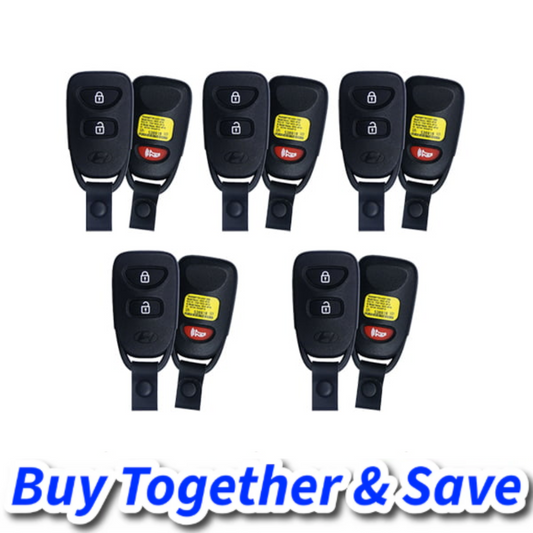 Bundle of 5 / 2014-2017 Hyundai Accent / 3-Button Keyless Entry Remote / PN: 95430-1R300 / FCC ID: TQ8RKE-4F14 (Refurbished)