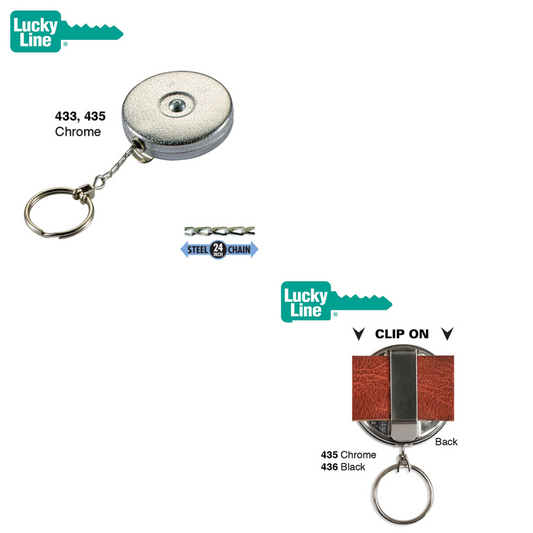 LuckyLine – Key Bak® Clip On – Chrome – 1/Card (43501)
