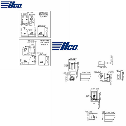 ILCO – 1/8″ Recessed Pivot Set For YKK Style Doors / Left Hand / Dark Bronze