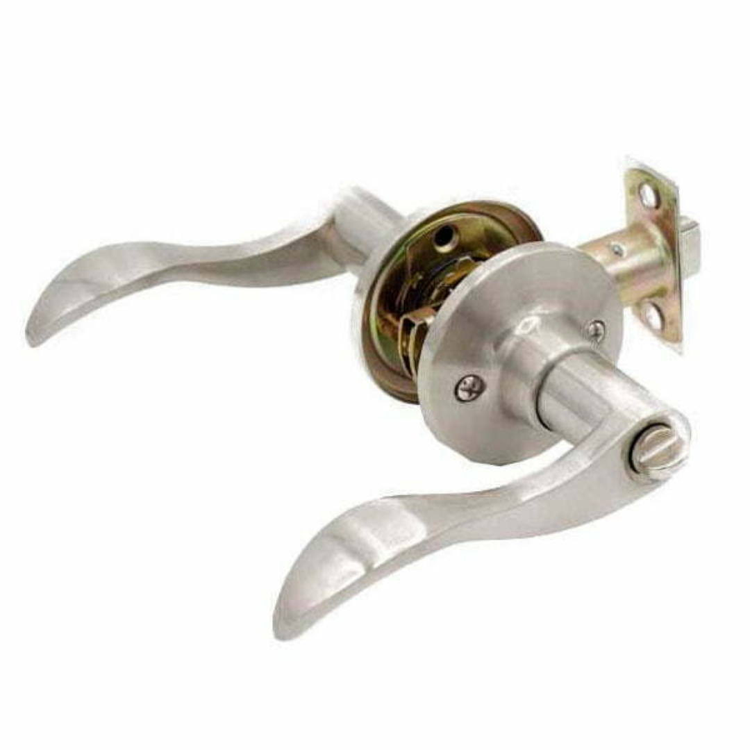 Premium Design #2 Privacy Leverset – Grade 3 / Satin Nickel