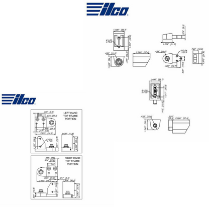 ILCO – 1/8″ Recessed Pivot Set For YKK Style Doors / Right Hand / Dark Bronze