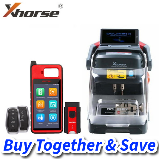 Xhorse Dolphin II XP-005L Key Cutting Machine with Adjustable Screen + Autel – MaxiIM KM100 Universal Key Generator Kit