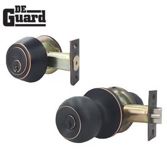 DeGuard Premium Combo Lockset – Oil Rubbed Bronze – Entrance – Grade 3 – SC1