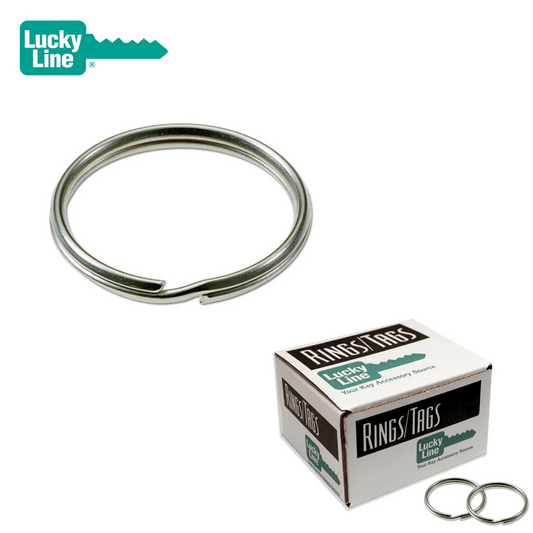 LuckyLine – 1.375″ Nickel-Plated Tempered Steel Rings / 100/Box