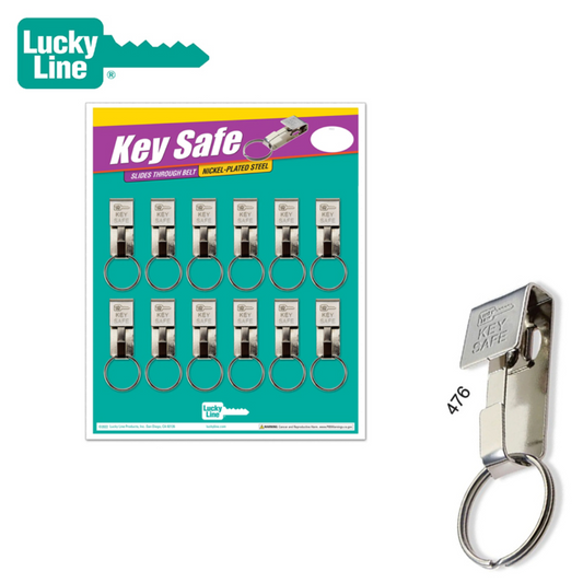 LuckyLine – Key Safe – Nickel-Plated Steel – 12/Card (47612)