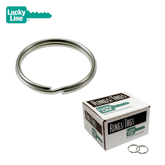 LuckyLine – 1.125″ Nickel-Plated Tempered Steel Rings / 100/Box