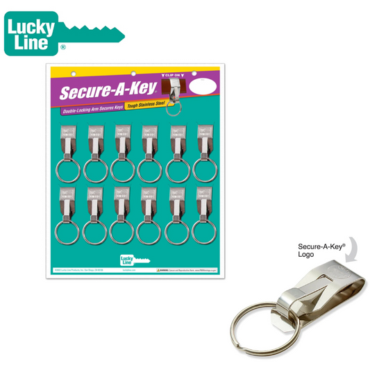 LuckyLine – Secure-A-Key® Clip On / 12/Card (40412)