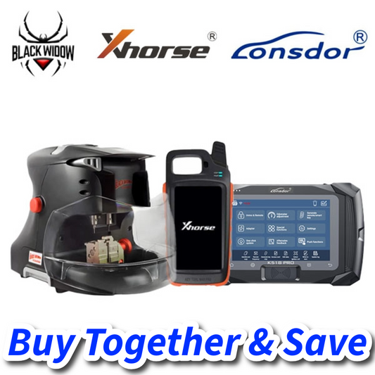 Kickstart Bundle – BLACK WIDOW Key Cutting Machine + Lonsdor K518 PRO All-In-One Full Version Key Programmer + Xhorse VVDI Key Tool MAX PRO