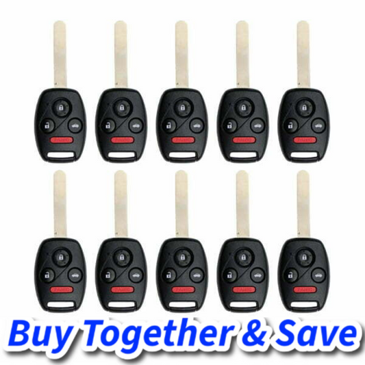 Bundle of 10 / 2006-2013 Acura / Honda Civic / 4-Button Remote Head Key / FCC ID: N5F-S0084A (Aftermarket)