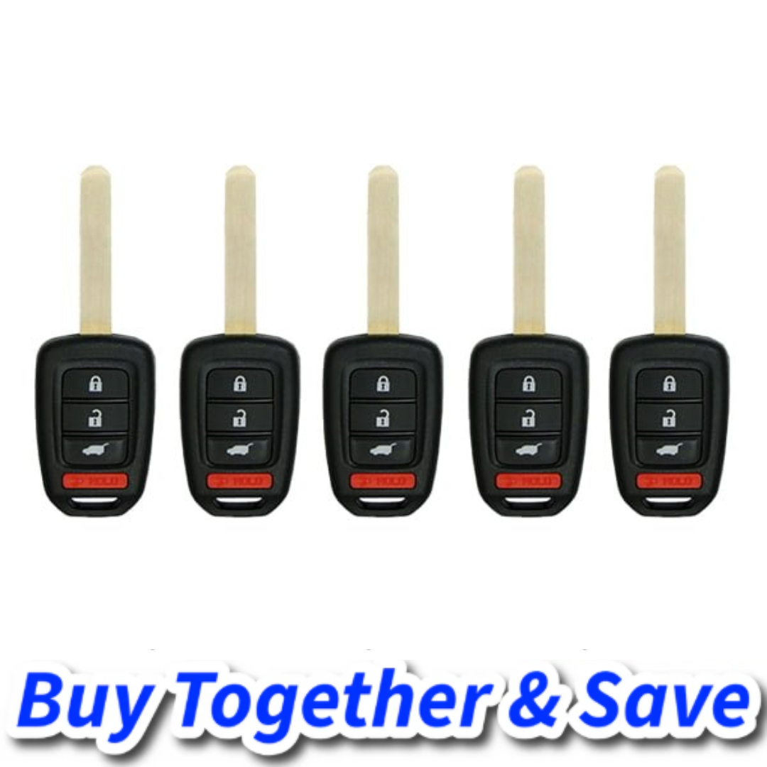 Bundle of 5 / 2014-2021 Honda CR-V / HR-V / 4-Button Remote Head Key w/ Hatch / MLBHLIK6-1T (Aftermarket)