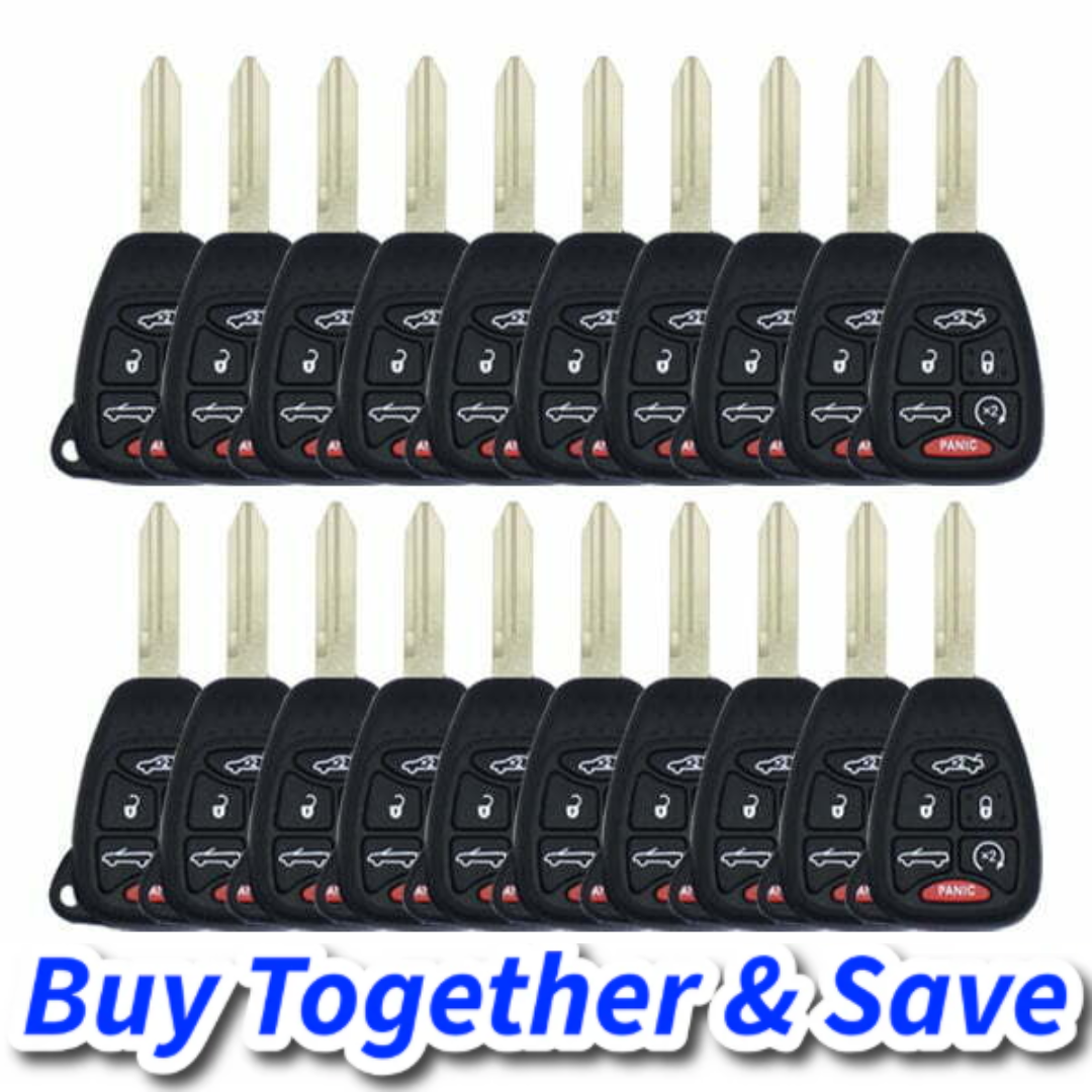 Bundle of 20 / 2007-2014 Chrysler 200 Sebring / 6-Button Remote Head Key / FCC ID: OHT692713AA (Aftermarket)