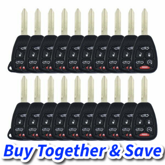 Bundle of 20 / 2007-2014 Chrysler 200 Sebring / 6-Button Remote Head Key / FCC ID: OHT692713AA (Aftermarket)